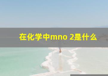 在化学中mno 2是什么